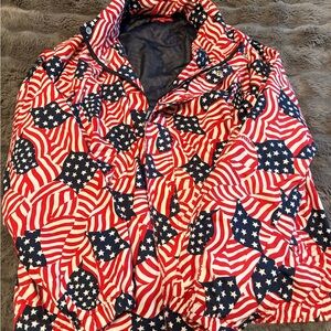 Supreme Raglan Court Jacket Flags S20 Week 7 used usa America street